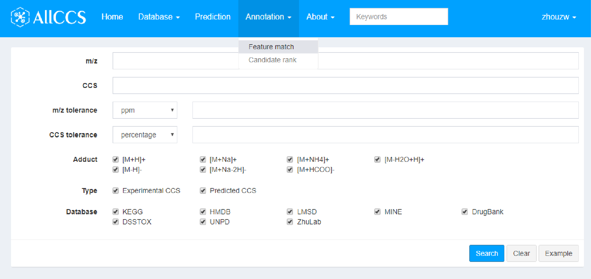 Metabolite match and candidate rank